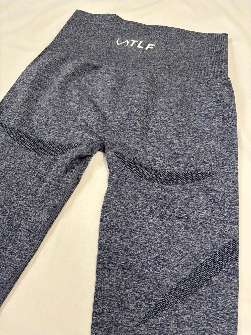 TLF Take Life Further Blue Heather Glute Contour Booty Lift Seamless Front Seam